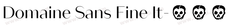 Domaine Sans Fine It字体转换